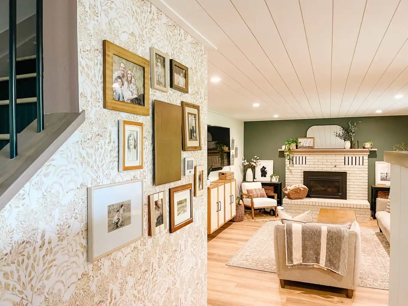 Luxury fabric wallpaper installation